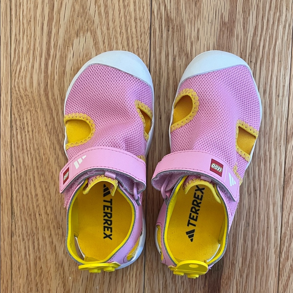 Adidas Kids Terrex Pink and Yellow Shoes. Size 11. Never worn